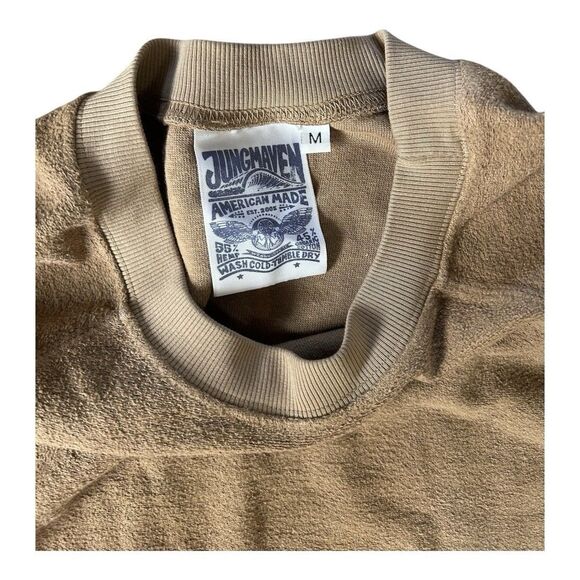 Jungmaven Short Sleeve Raglan Sherpa Sweatshirt Unisex Medium Organic Cotton - Picture 6 of 9